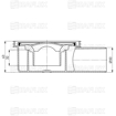 Slika Kanalizacioni slivnik f50 horiz. Isaflex 7152
